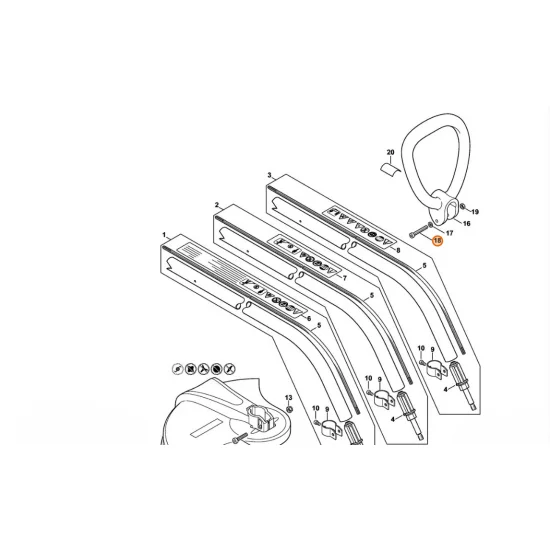 STIHL  Śruba z łbem walcowym IS M6x40 9022 341 1400